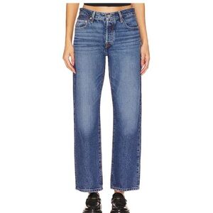 Levi’s Premium 501 90s straight leg mid rise button fly luxe denim from Revolve